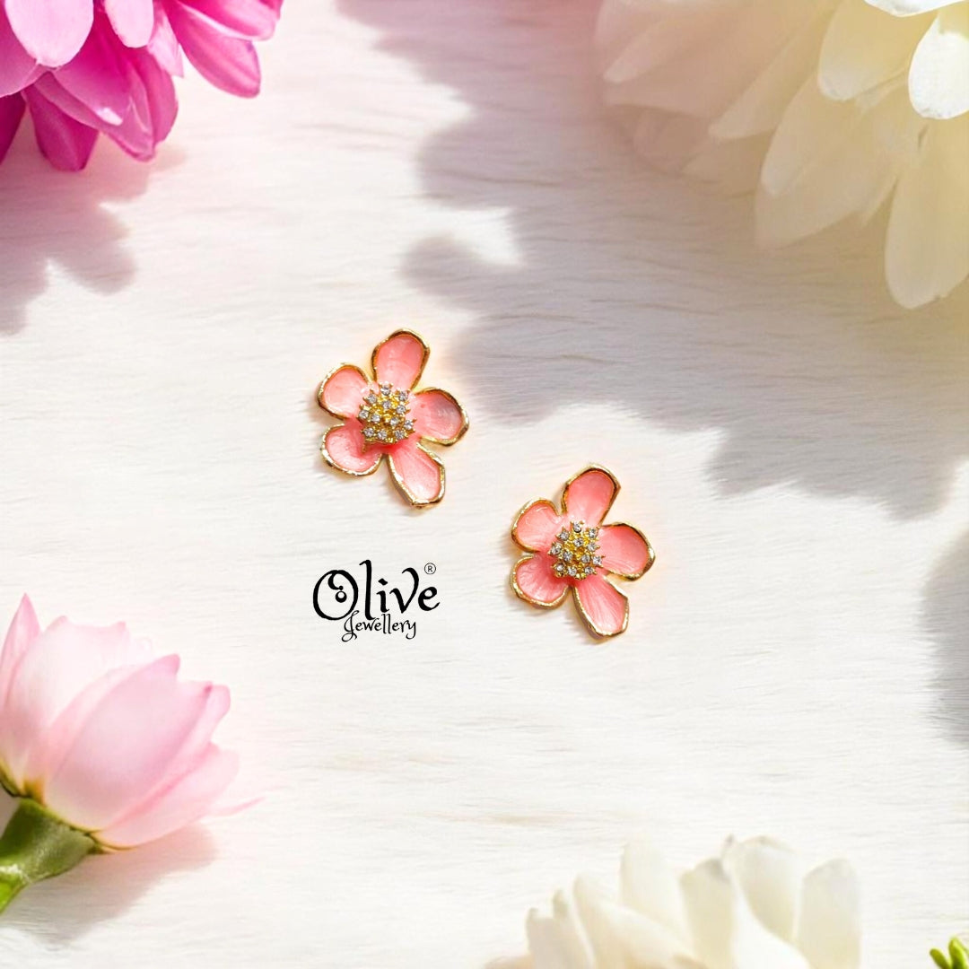 Enamel Earrings -466