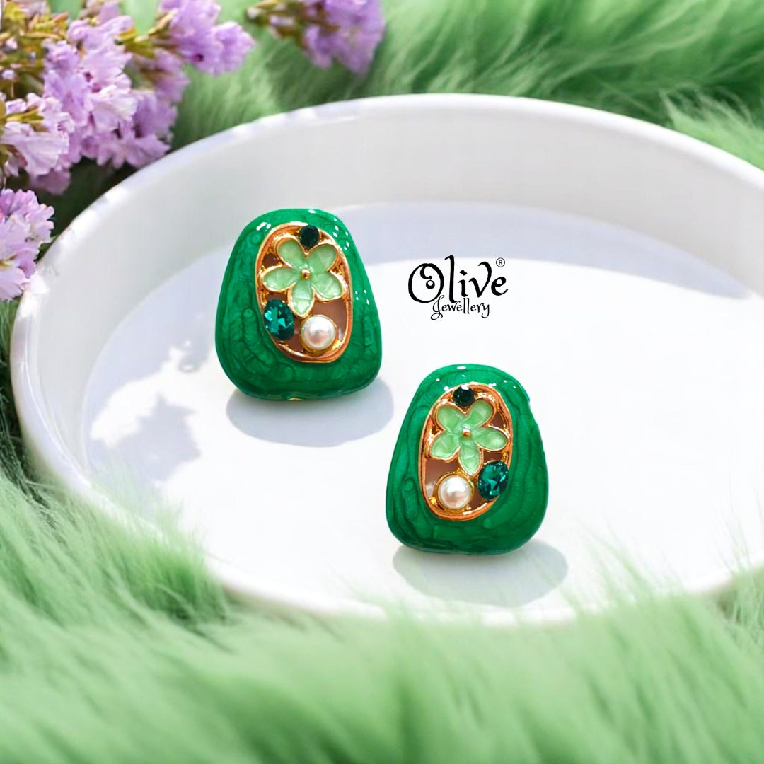 Enamel Earrings -490