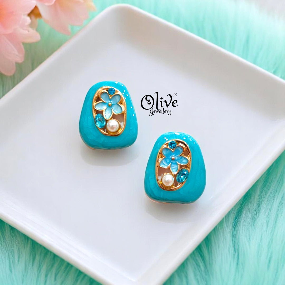 Enamel Earrings -490