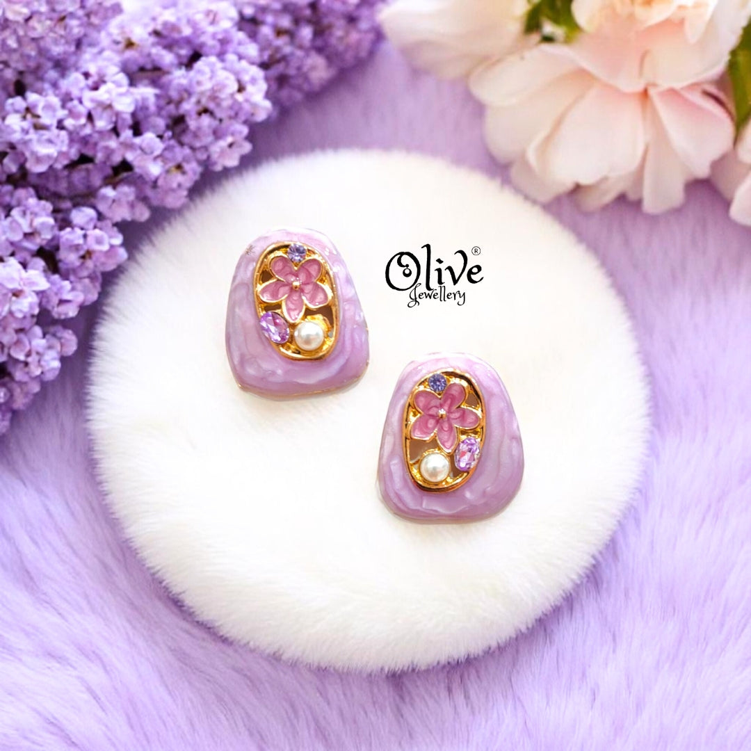 Enamel Earrings -490