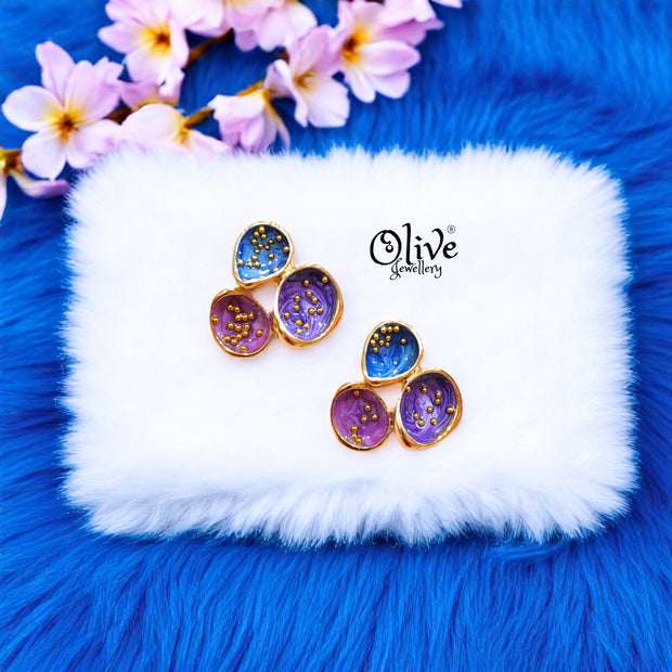Enamel Earrings -496