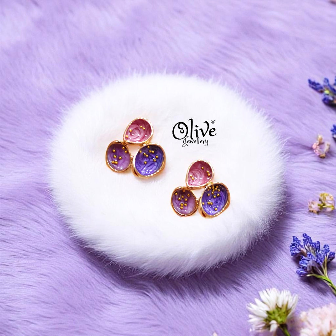 Enamel Earrings -496