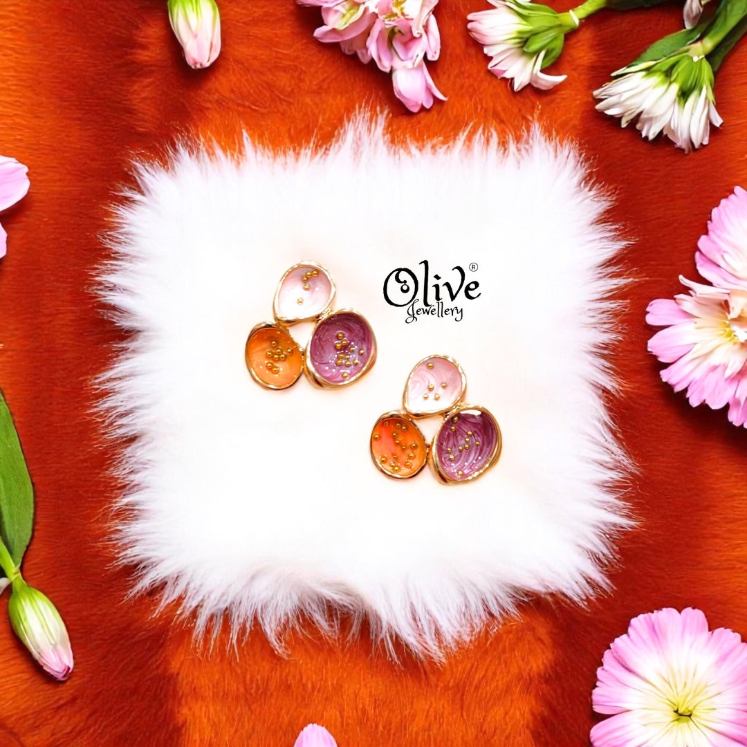 Enamel Earrings -496