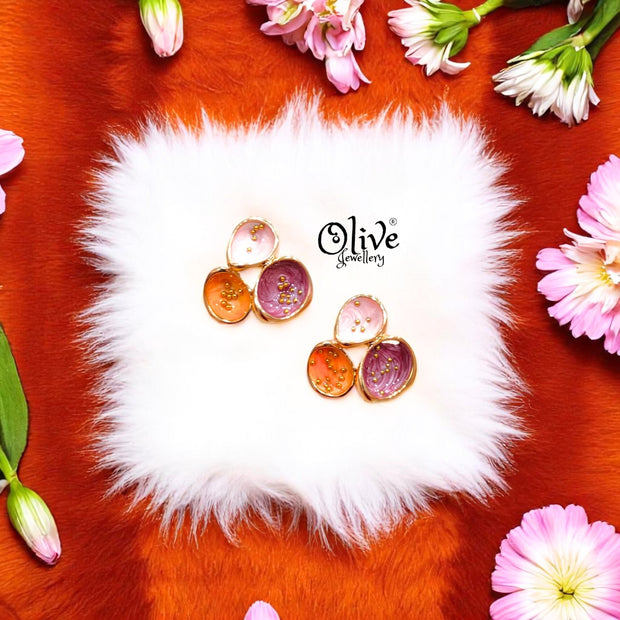 Enamel Earrings -496