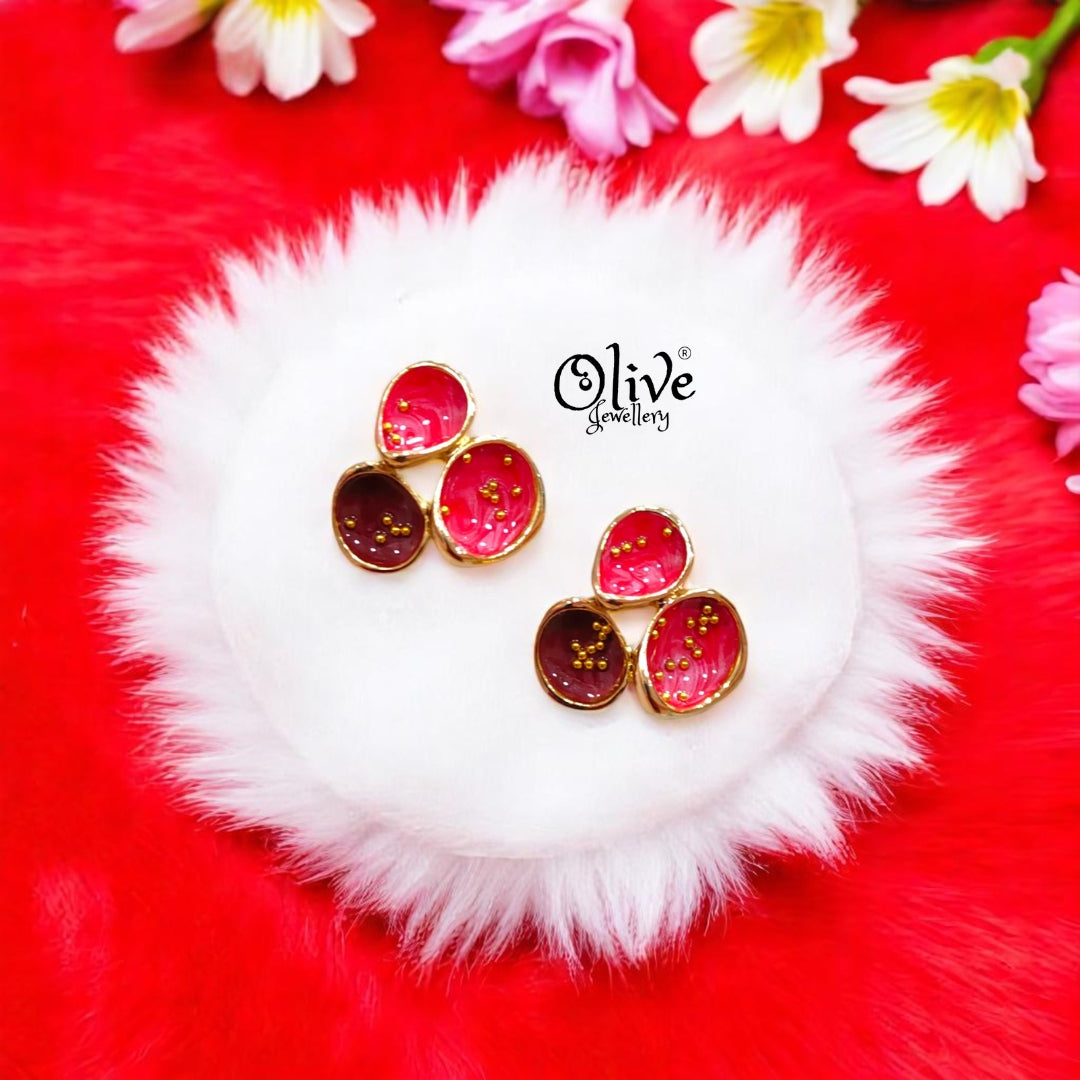 Enamel Earrings -496