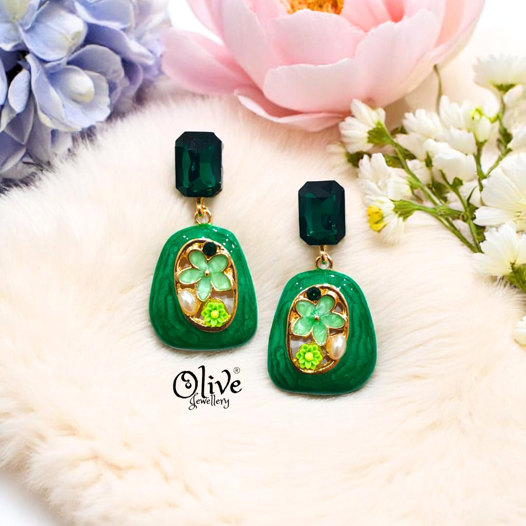 Enamel Earrings -514