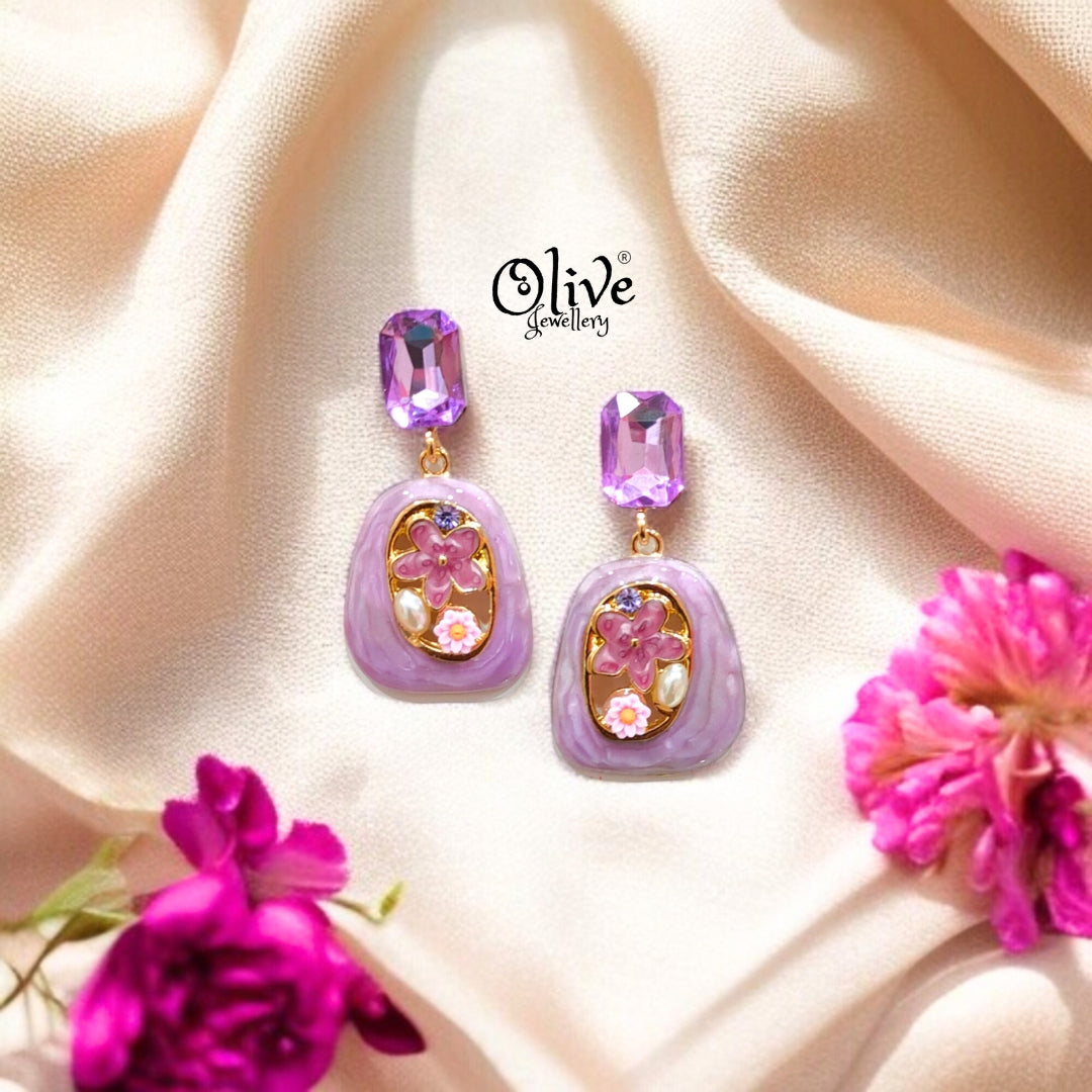 Enamel Earrings -514