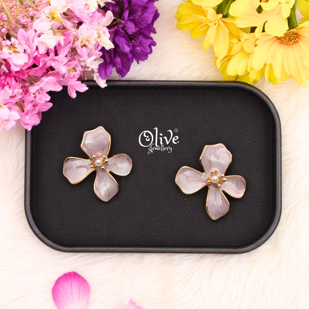 Enamel Earrings - 532