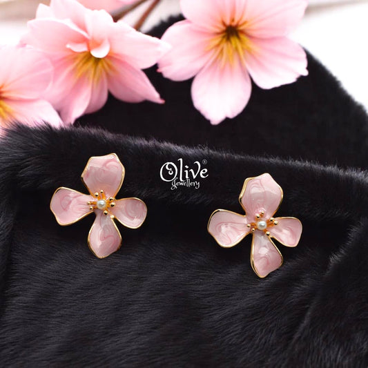 Enamel Earrings - 532