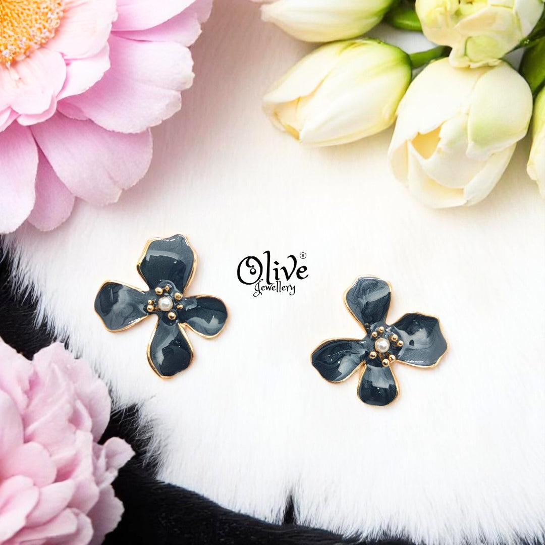 Enamel Earrings - 532