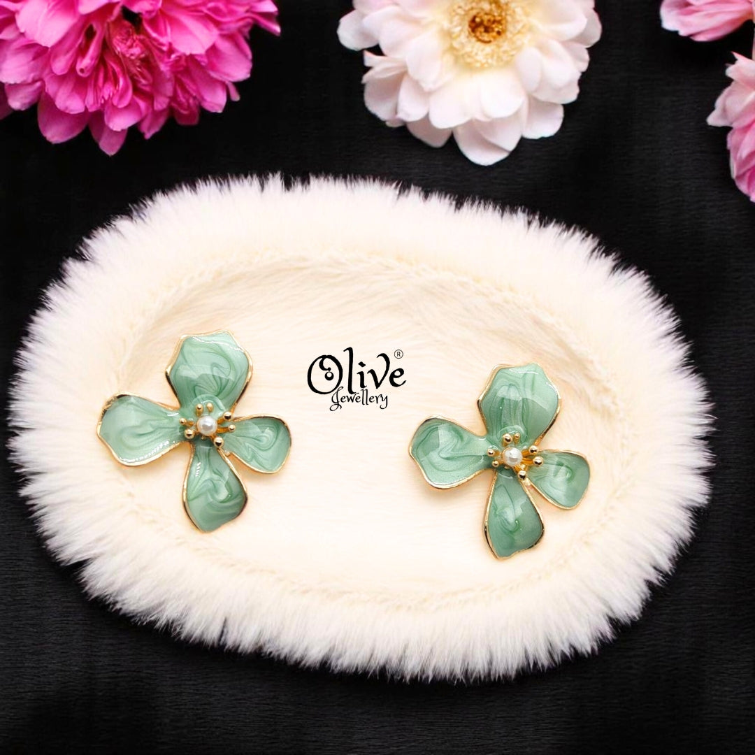 Enamel Earrings - 532