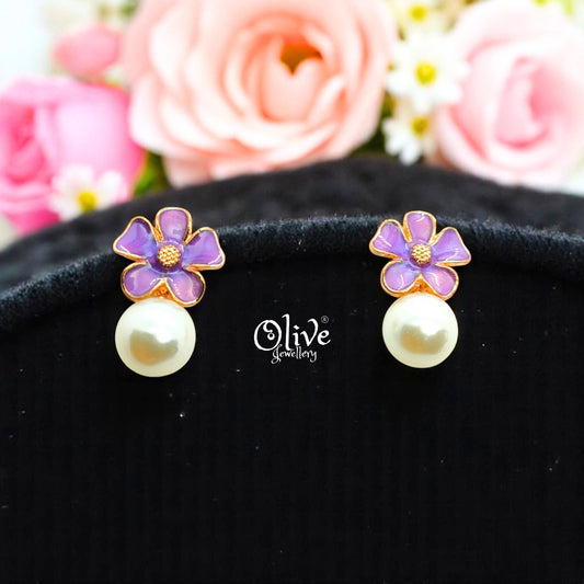 Enamel Earrings - 544