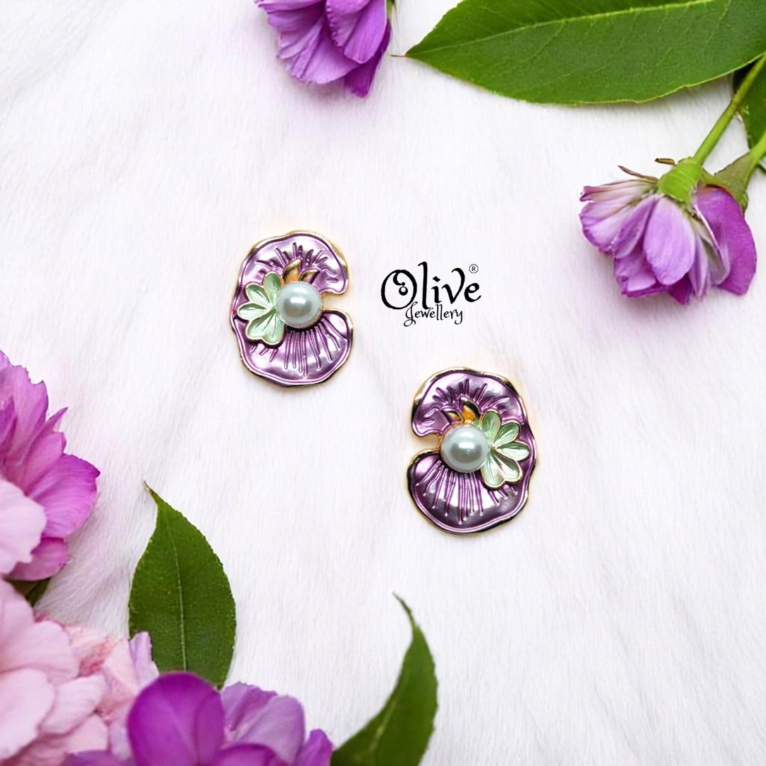 Enamel Earrings - 564