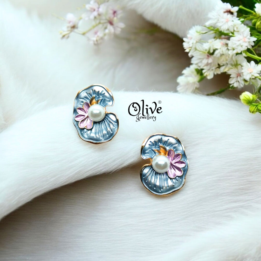 Enamel Earrings - 564