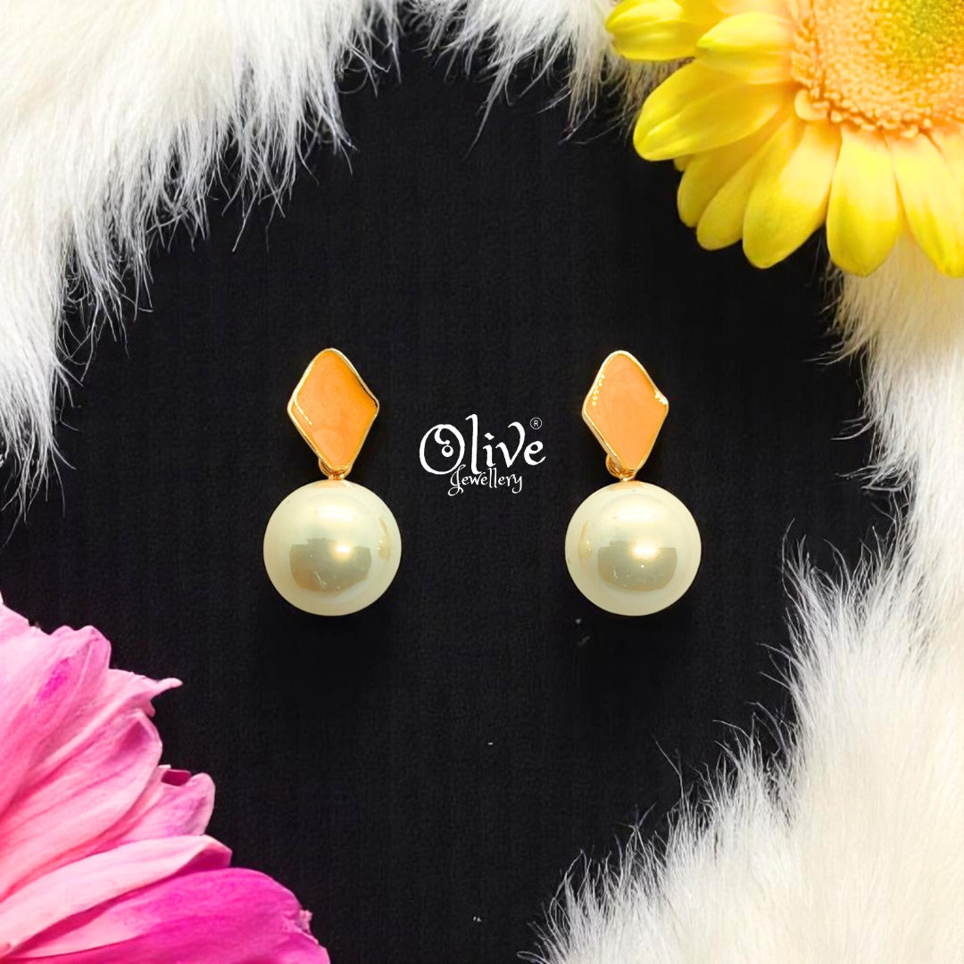 Enamel Earrings - 576
