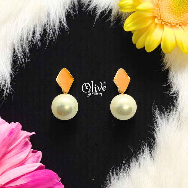 Enamel Earrings - 576