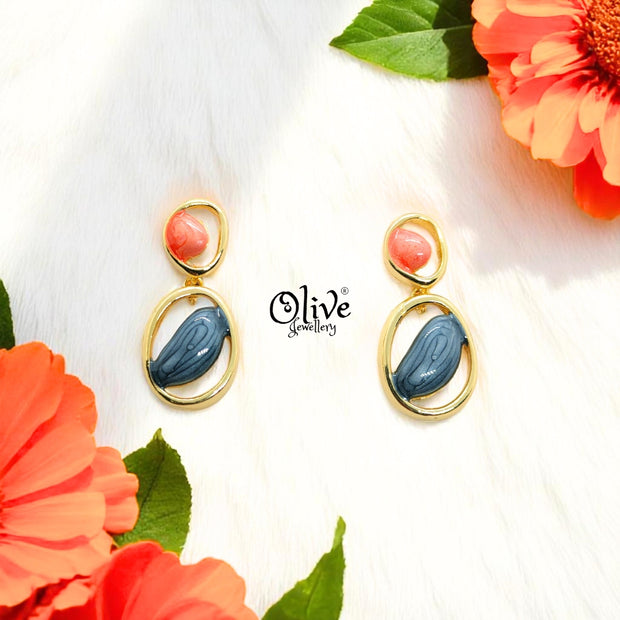 Enamel Earrings -439