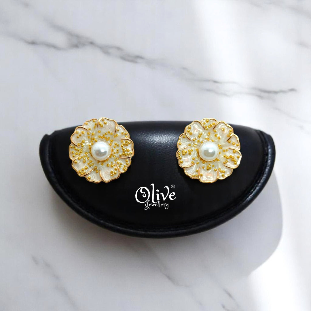 Enamel Earrings - 593