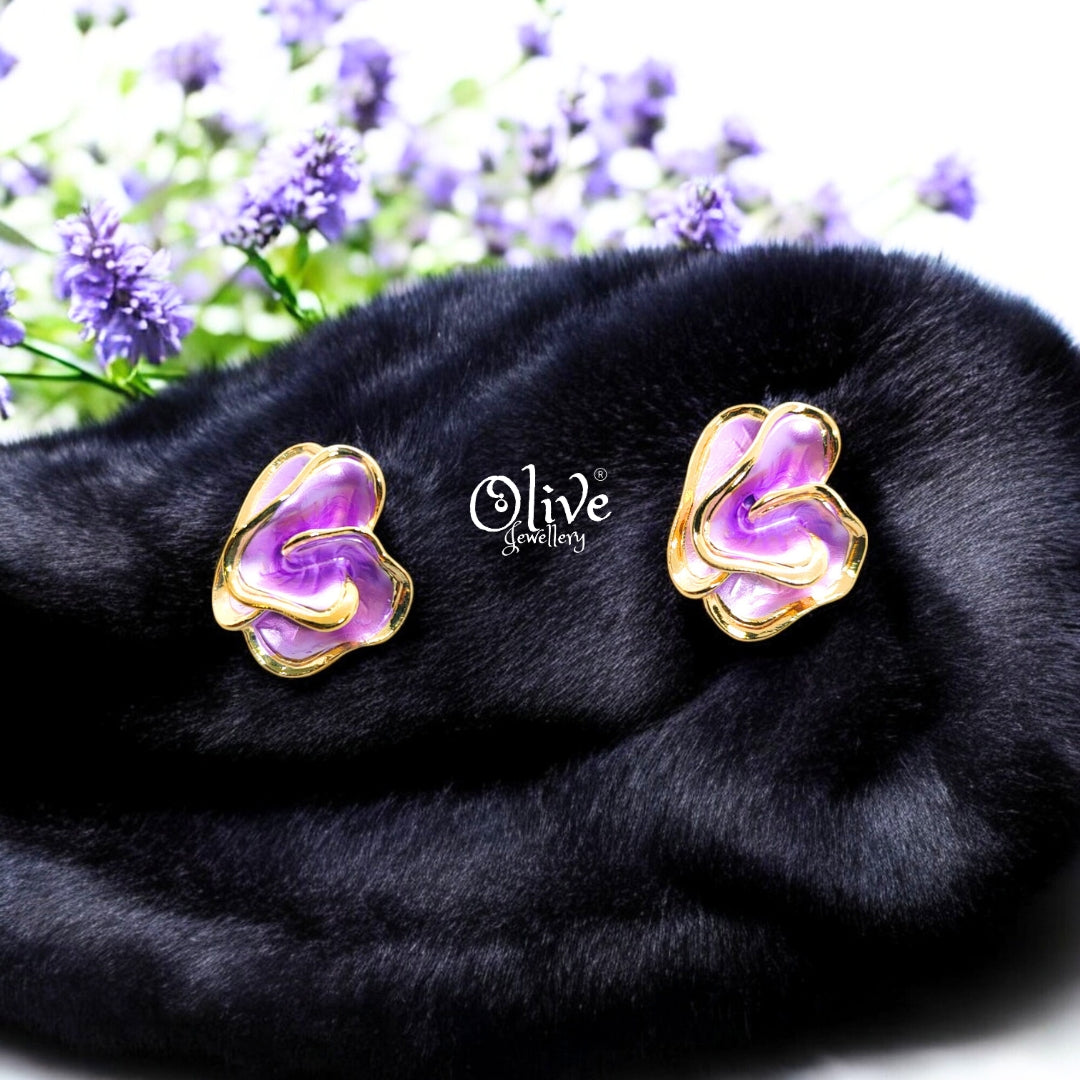 Enamel Earrings - 599