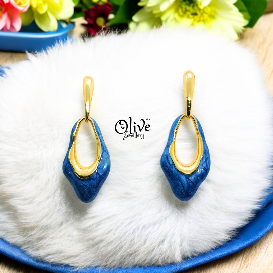 Enamel Earrings - 605