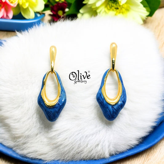 Enamel Earrings - 605