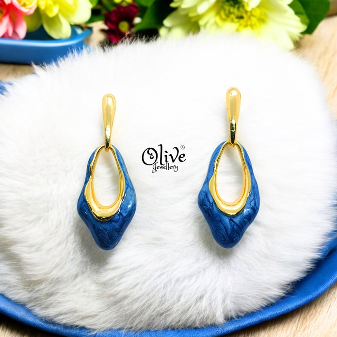 Enamel Earrings - 605