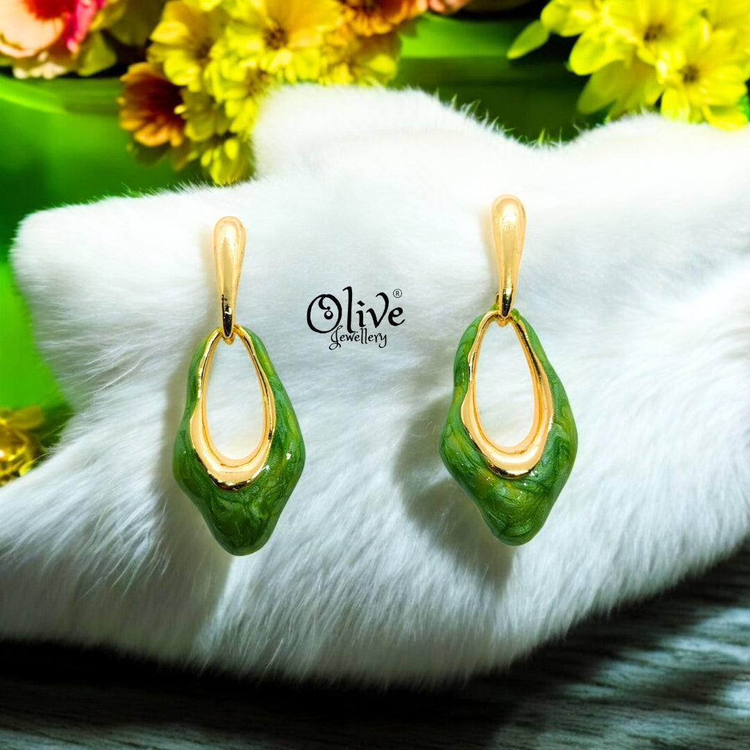 Enamel Earrings - 605