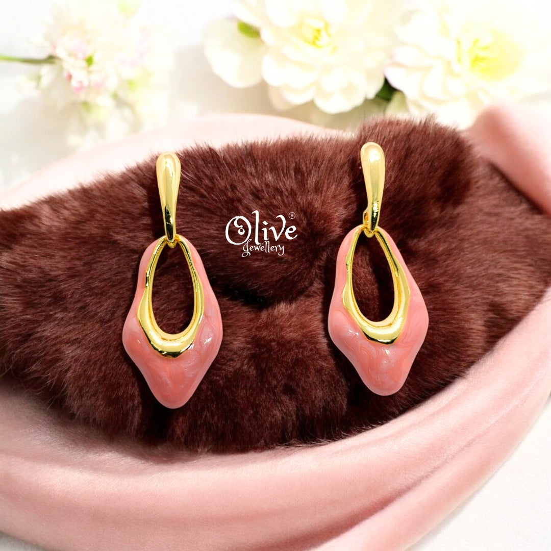 Enamel Earrings - 605