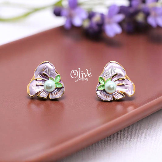 Enamel Earrings - 610