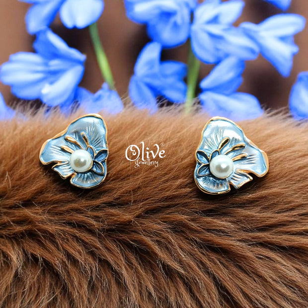 Enamel Earrings - 610