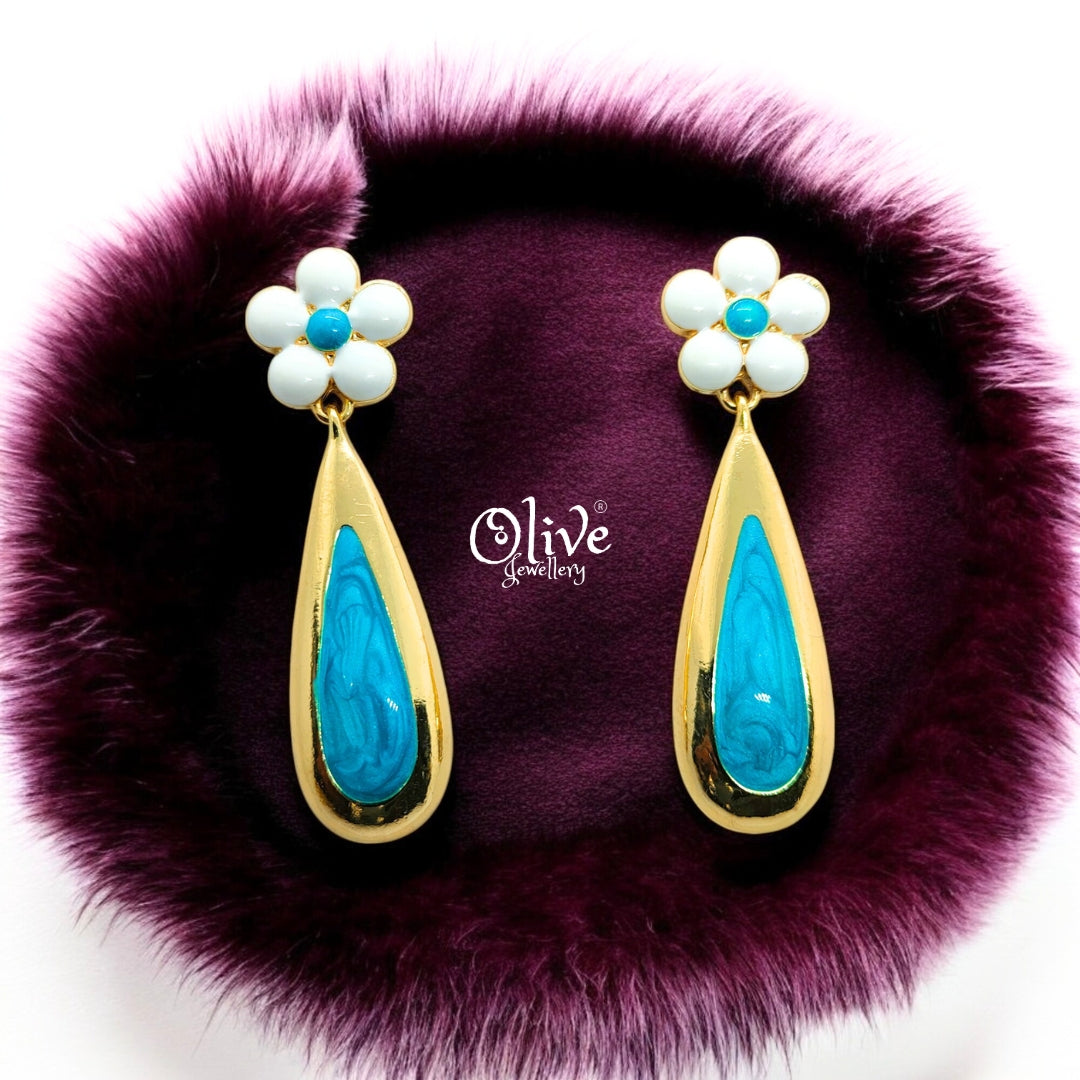 Enamel Earrings - 616