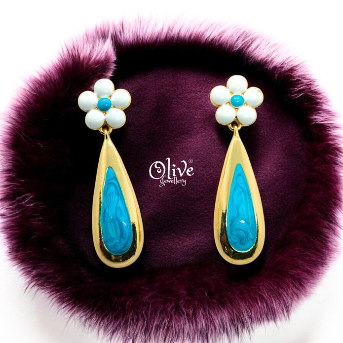 Enamel Earrings - 616