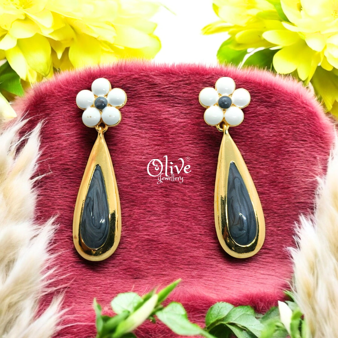 Enamel Earrings - 616