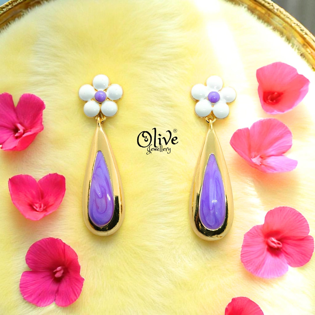 Enamel Earrings - 616