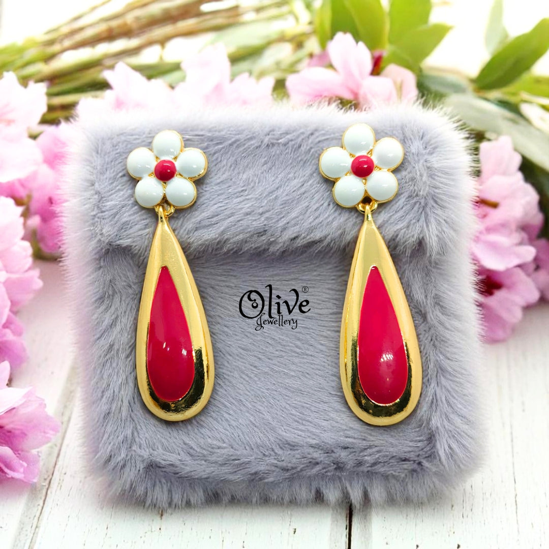 Enamel Earrings - 616