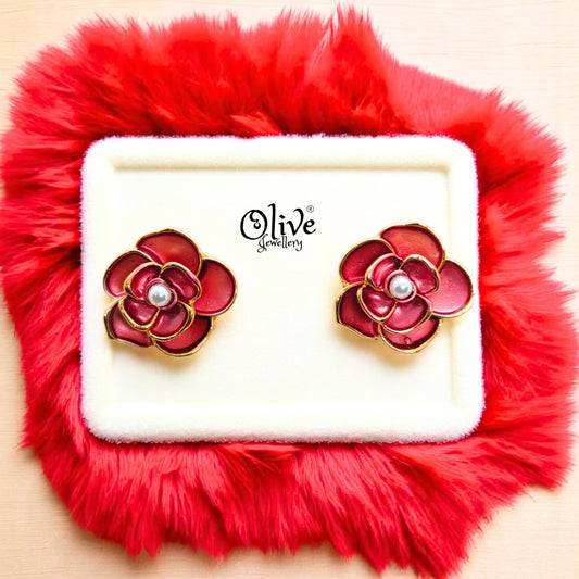 Enamel Earrings - 622