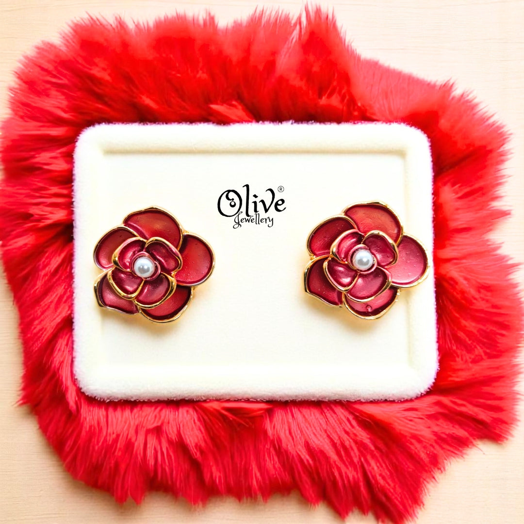 Enamel Earrings - 622