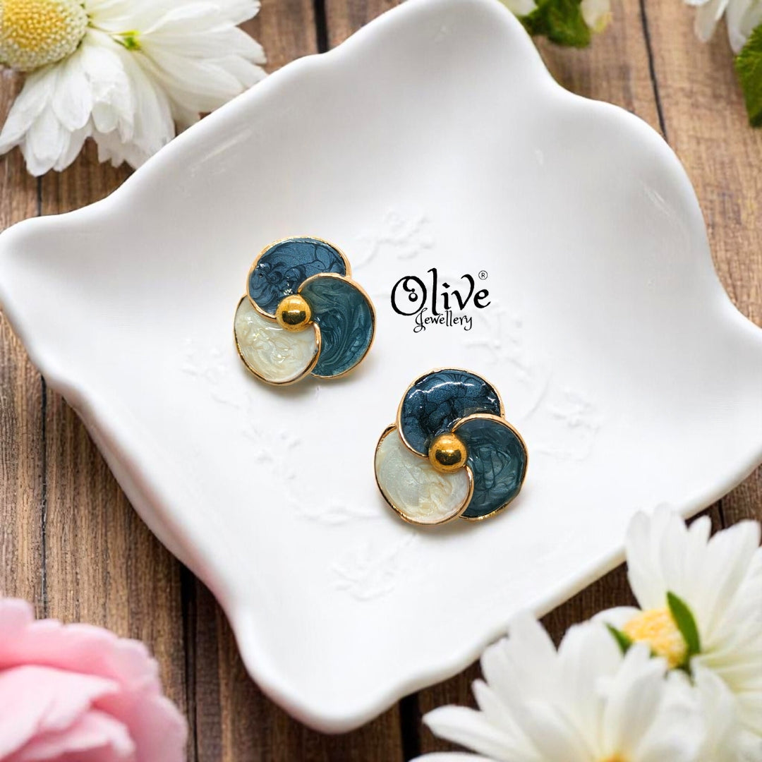 Enamel Earrings - 628