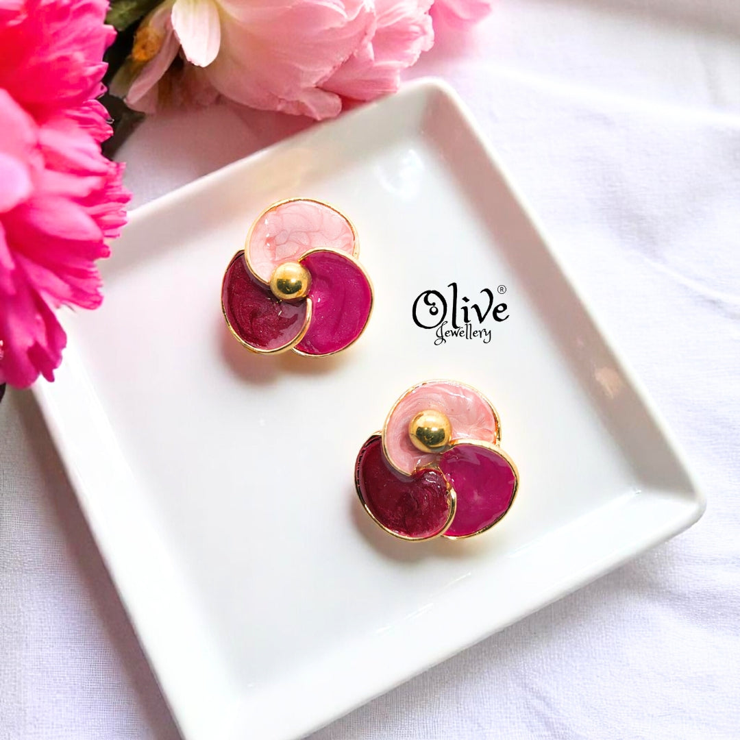 Enamel Earrings - 628