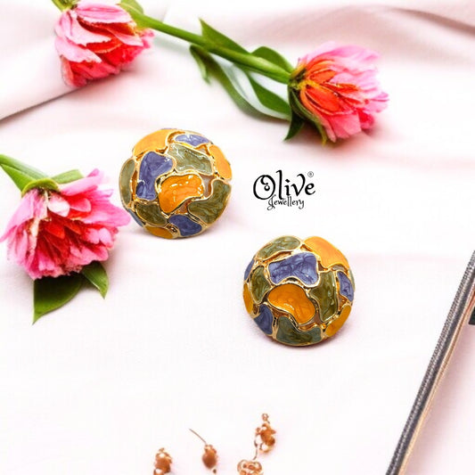 Enamel Earrings - 632