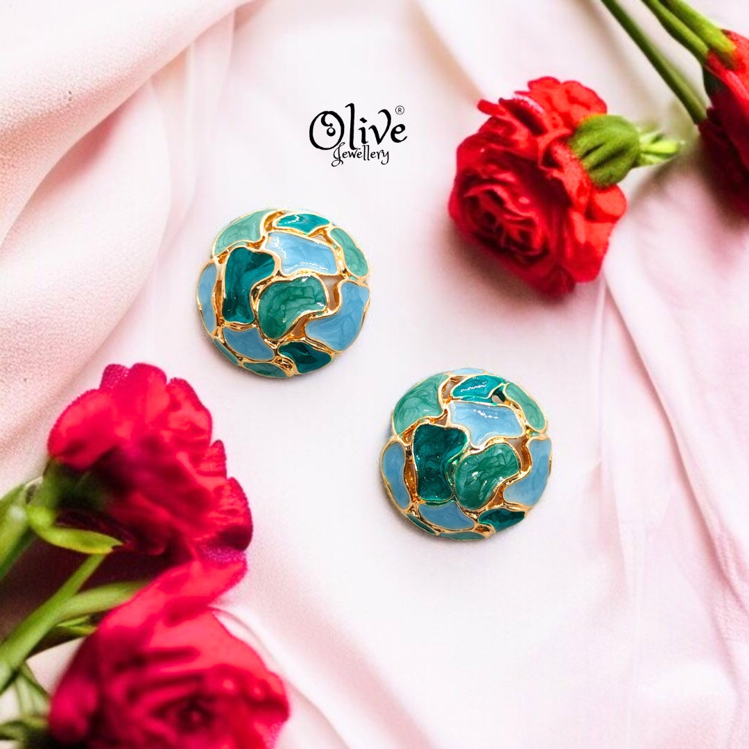 Enamel Earrings - 632
