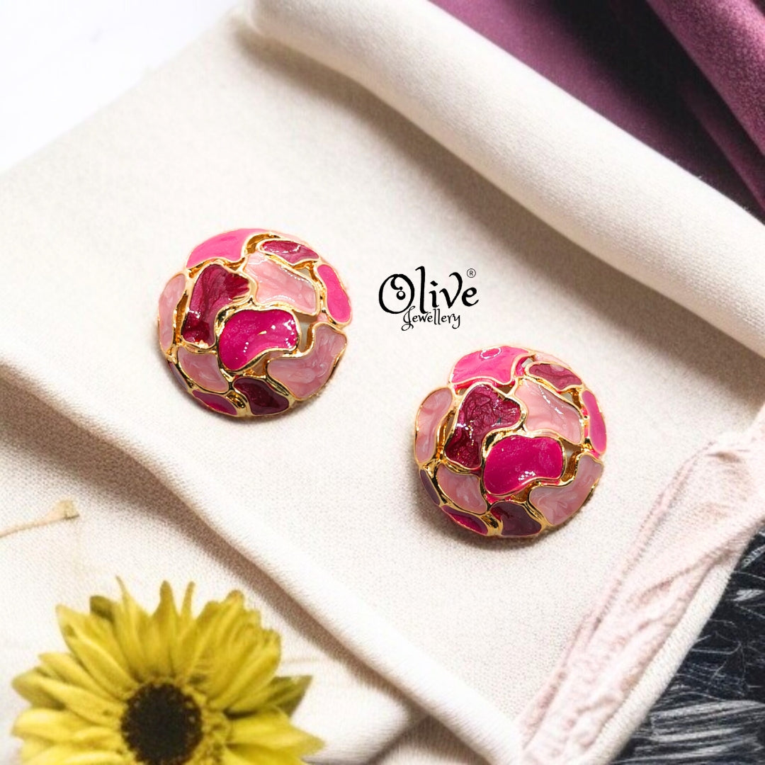 Enamel Earrings - 632