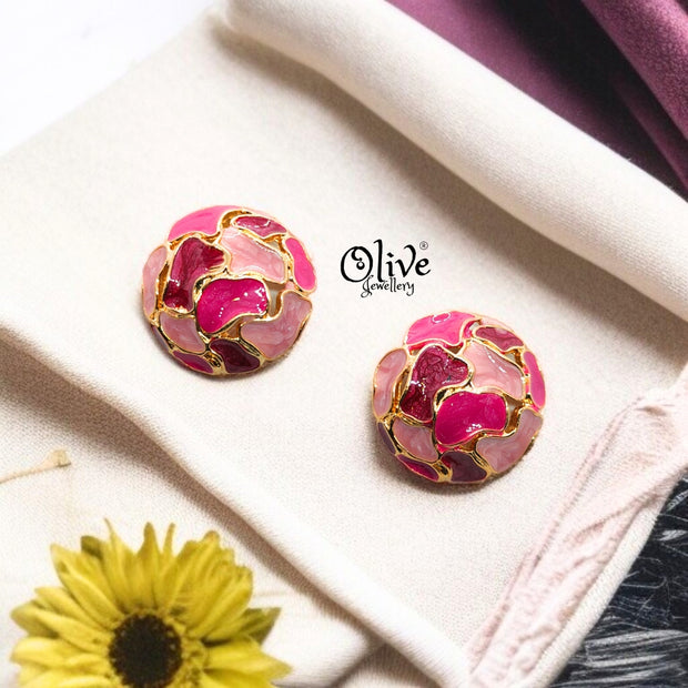 Enamel Earrings - 632