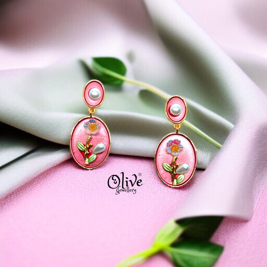 Enamel Earrings - 640