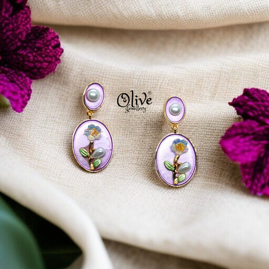 Enamel Earrings - 640