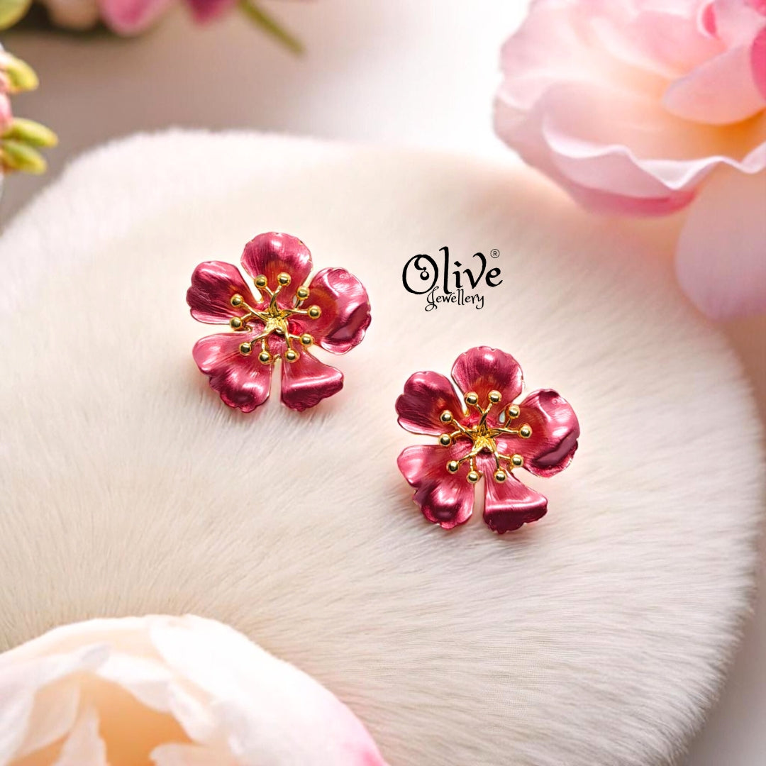 Enamel Earrings - 644