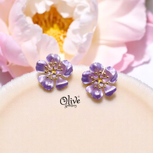 Enamel Earrings - 644
