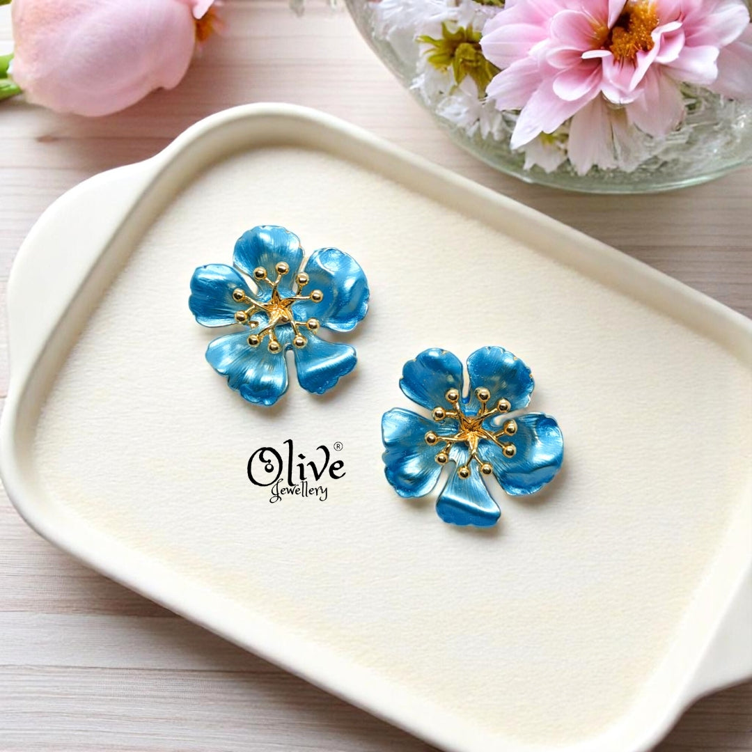 Enamel Earrings - 644