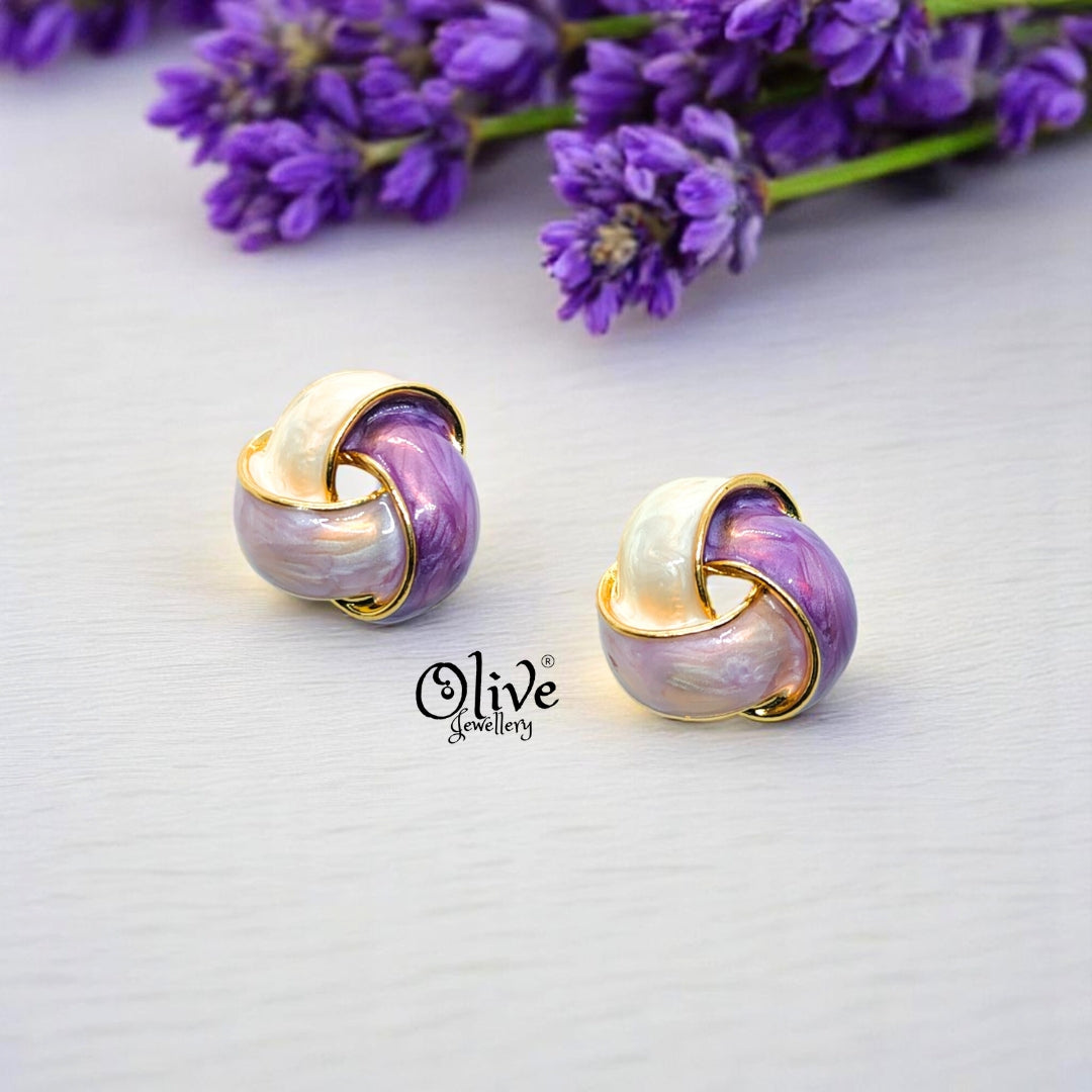 Enamel Earrings - 659
