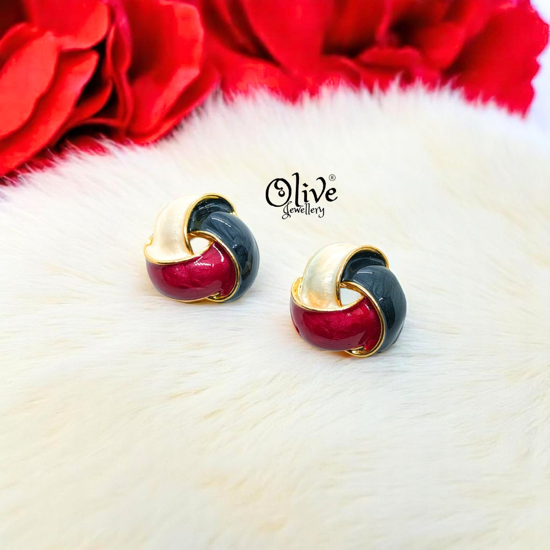 Enamel Earrings - 659